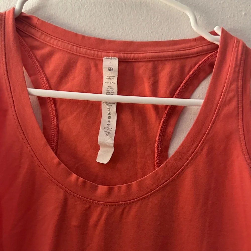 lululemon athletica Vibrant Orange Tank Top -Preloved
